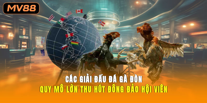 Các giải đấu đá gà đòn quy mô lớn thu hút đông đảo hội viên